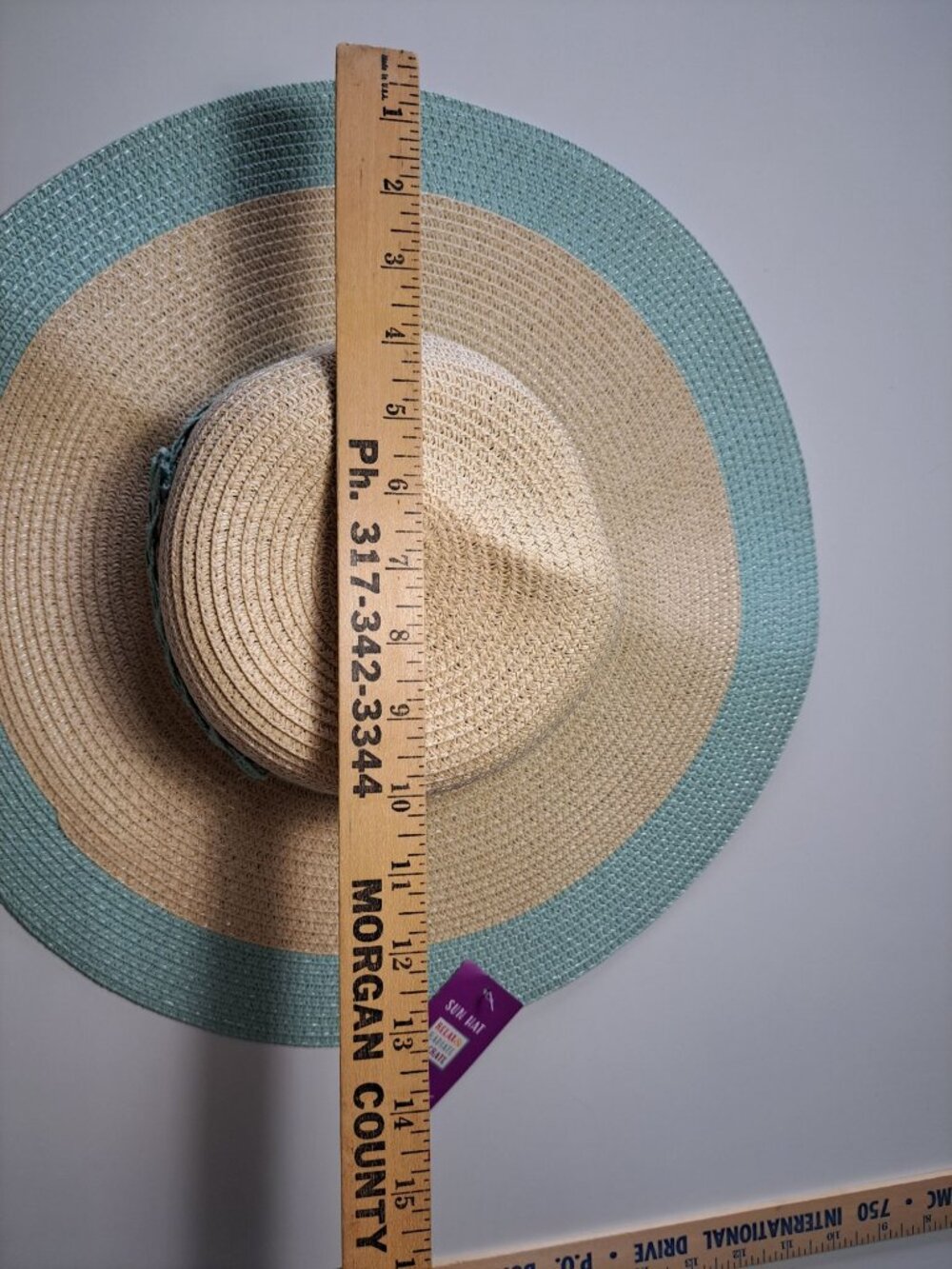 New Culturefly Wide Brim Sun Derby Hat Two-Tone Straw Hat Braided Accent Band - Picture 11 of 12